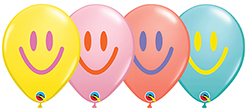 11 Inch Latex Colorful Smiles Balloon Assortment 50pk