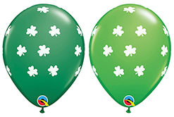 11 Inch St Patrick's Day Clovers Latex 50pk