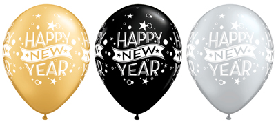 11 Inch New Year Confetti Dots Latex Balloons 50pk