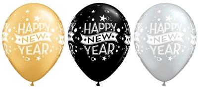 11" New Year Confetti Dots Latex Balloons 50pk
