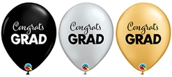 11 Inch Congrats Grad Latex Balloon Assortment 50pk