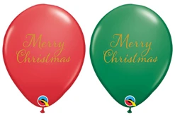 11 Inch Simply Merry Christmas Latex Balloons 50pk