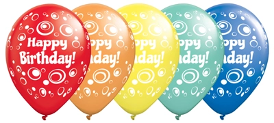 11" PartyPak Happy Birthday Latex Balloons 8pk