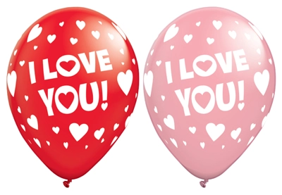 11" PartyPak I Love You Latex Balloons 8pk