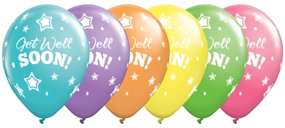 11" PartyPak Get Well Latex Balloons 8pk