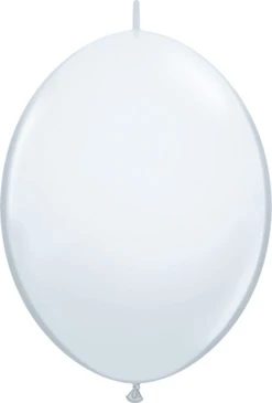 12" White Quick Link Latex Balloons 50pk
