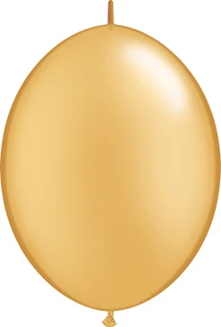 12" Gold Quick Link Latex Balloons 50pk