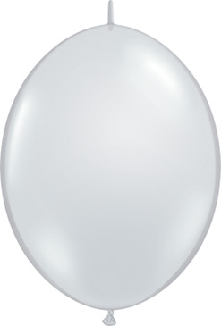 12 Inch Diamond Clear Quick Link Latex Balloons 50pk