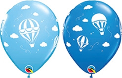 11 Inch Boy Hot Air Balloon Latex Balloons 50pk