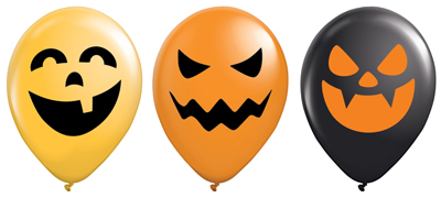 11 Inch Halloween Jack Faces Latex Balloons 100pk