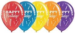 11 Inch Birthday Candles Latex Balloon 100pk