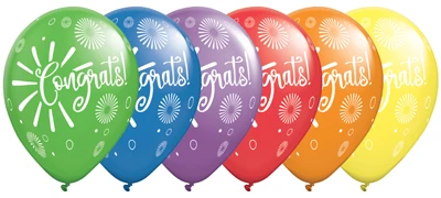 11 Inch Congrats Latex Balloon 100pk