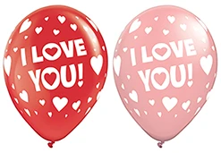 11 Inch I Love You Hearts Latex Balloons 100pk
