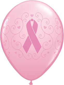 11 Inch Breast Cancer Awareness Latex Balloons 50pk