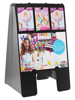 Black Corrugated Sawhorse Floor Display