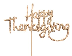 Thanksgiving Glitter Wood Pick 12pk