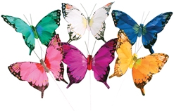 5.0 Inch Garden Butterfly Floral Accessory 12pk
