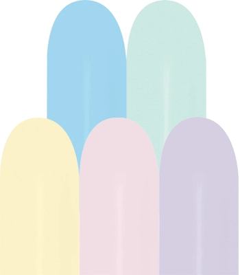 260 Pastel Matte Entertainer Twistee Latex Assortment 50pk