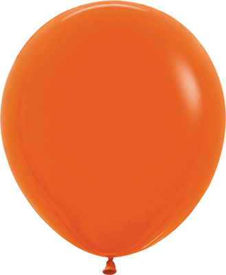 18 Inch Fashion Orange Latex Balloons 25pk