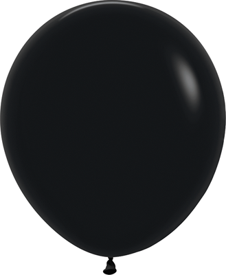 18 Inch Deluxe Black Latex Balloons 25pk