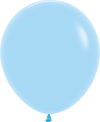 18 Inch Pastel Matte Blue Latex Balloons 25pk