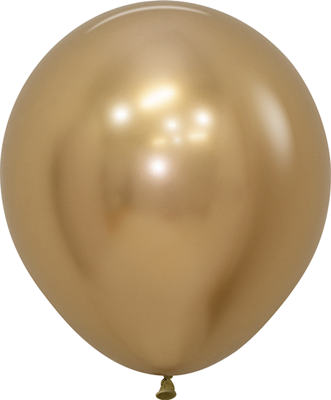 18 Inch Reflex Gold Latex Balloons 15pk