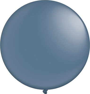 24 Inch Stormy Blue Latex Balloons 5pk