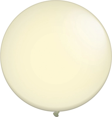 24" Ivory Latex Balloons 5pk