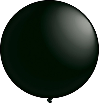 24" Black Latex Balloons 5pk