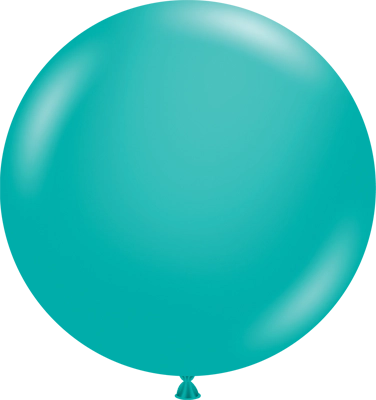 24" Teal Latex Balloon 3pk