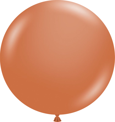 24" Burnt Orange Latex Balloon 3pk