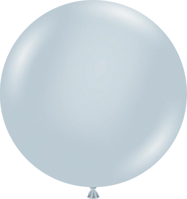 24" Fog Blue Gray Latex Balloon 3pk