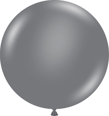 24 Inch Gray Smoke Latex Balloon 3pk
