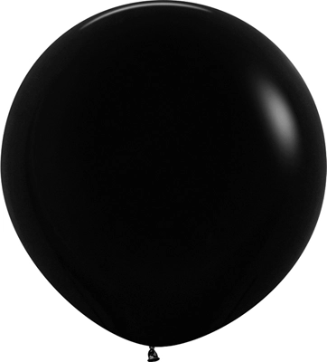 24 Inch Deluxe Black Latex Balloons 3pk