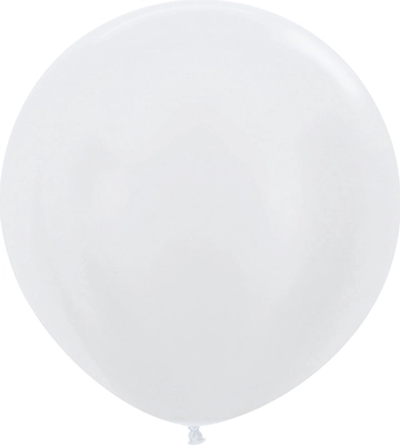 24 Inch Pearl White Latex Balloons 3pk