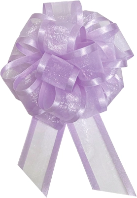 #9 Lavender Satin Edge Instant Bow 12pk