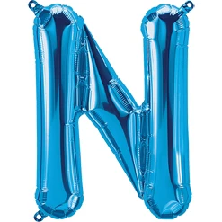 16 Inch Air-fill Letter N Blue