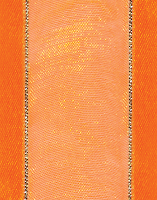 25 yd #9 Satin Edge Orange Fabric Ribbon