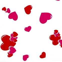 12x12 Hearts Cut Cello Sheet 50pk