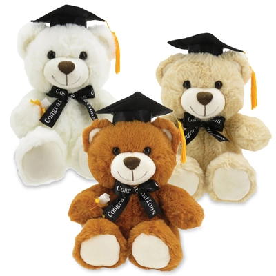 10 Inch Plush Graduation Bears (Set of 3)