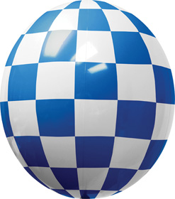 17 Inch Blue & White Checkered Balloon Gizmo
