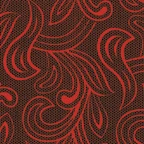 20" x 100 Foot Red Lace Printed Clear Cello Roll