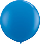 3 Foot Dark Blue Latex Balloons 2 pk