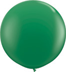 3 Foot Green Latex Balloons 2 pk