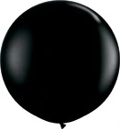 3 Foot Black Latex Balloon 2pk