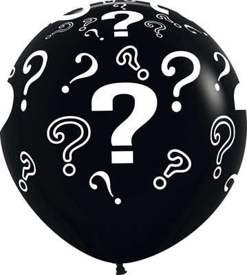 36" Question Mark Gender Reveal Latex Balloons 2pk