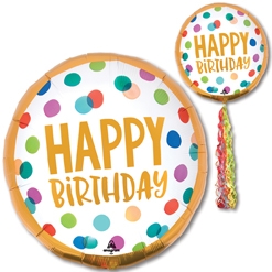 Airwalker Birthday Happy Dots Balloon