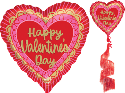 68" x 36" AirWalker Valentine Sweethearts Tail