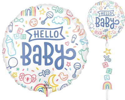 67 Inch x 24 Inch AirWalkers™ New Arrival Sweet Baby Shapes Balloon