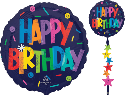 24" X 67" AirWalkers&reg; Bold Birthday Balloon